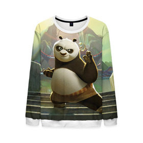 Мужской свитшот 3D с принтом Кунг фу панда , 100% полиэстер с мягким внутренним слоем | круглый вырез горловины, мягкая резинка на манжетах и поясе, свободная посадка по фигуре | Тематика изображения на принте: kung fu | kung fu panda | panda | кунг фу | кунг фу панда | кунгфу | панда. кунг фу | по