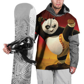 Накидка на куртку 3D с принтом Кунг фу панда , 100% полиэстер |  | kung fu | kung fu panda | panda | кунг фу | кунг фу панда | кунгфу | панда. кунг фу | по