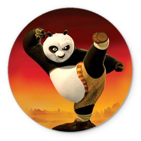 Коврик круглый с принтом Кунг фу панда , резина и полиэстер | круглая форма, изображение наносится на всю лицевую часть | kung fu | kung fu panda | panda | кунг фу | кунг фу панда | кунгфу | панда. кунг фу | по
