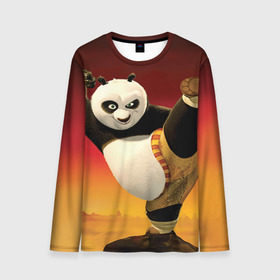 Мужской лонгслив 3D с принтом Кунг фу панда , 100% полиэстер | длинные рукава, круглый вырез горловины, полуприлегающий силуэт | Тематика изображения на принте: kung fu | kung fu panda | panda | кунг фу | кунг фу панда | кунгфу | панда. кунг фу | по