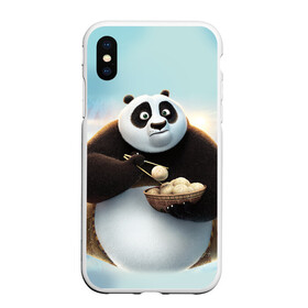 Чехол для iPhone XS Max матовый с принтом Кунг фу панда , Силикон | Область печати: задняя сторона чехла, без боковых панелей | панда