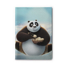Обложка для автодокументов с принтом Кунг фу панда , натуральная кожа |  размер 19,9*13 см; внутри 4 больших “конверта” для документов и один маленький отдел — туда идеально встанут права | Тематика изображения на принте: панда