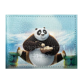 Обложка для студенческого билета с принтом Кунг фу панда , натуральная кожа | Размер: 11*8 см; Печать на всей внешней стороне | Тематика изображения на принте: панда