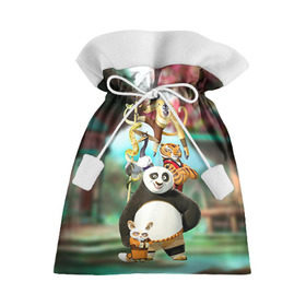 Подарочный 3D мешок с принтом Кунг фу панда , 100% полиэстер | Размер: 29*39 см | Тематика изображения на принте: kung fu | kung fu panda | panda | кунг фу | кунг фу панда | кунгфу | панда. кунг фу | по