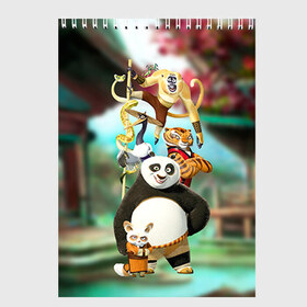 Скетчбук с принтом Кунг фу панда , 100% бумага
 | 48 листов, плотность листов — 100 г/м2, плотность картонной обложки — 250 г/м2. Листы скреплены сверху удобной пружинной спиралью | Тематика изображения на принте: kung fu | kung fu panda | panda | кунг фу | кунг фу панда | кунгфу | панда. кунг фу | по