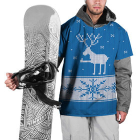 Накидка на куртку 3D с принтом Олень - класс , 100% полиэстер |  | зима | новый год | олень | снег | снежинки