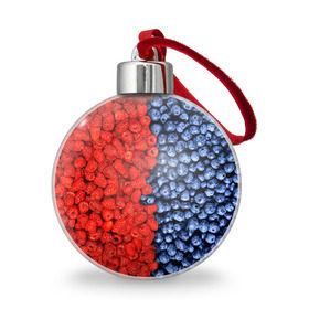 Ёлочный шар с принтом Ягодка , Пластик | Диаметр: 77 мм | клубника | малина | черника | ягода | ягодка | ягодный