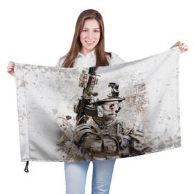 Флаг 3D с принтом ФСБ Альфа , 100% полиэстер | плотность ткани — 95 г/м2, размер — 67 х 109 см. Принт наносится с одной стороны | армия | военный | рф | служба | стрелок | структура