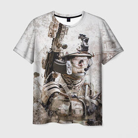 Мужская футболка 3D с принтом ФСБ Альфа , 100% полиэфир | прямой крой, круглый вырез горловины, длина до линии бедер | армия | военный | рф | служба | стрелок | структура