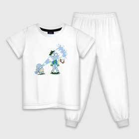 Детская пижама хлопок с принтом Squirt-Fail , 100% хлопок |  брюки и футболка прямого кроя, без карманов, на брюках мягкая резинка на поясе и по низу штанин
 | Тематика изображения на принте: 
