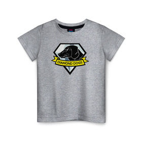 Детская футболка хлопок с принтом Diamond Dogs , 100% хлопок | круглый вырез горловины, полуприлегающий силуэт, длина до линии бедер | Тематика изображения на принте: 
