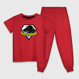 Детская пижама хлопок с принтом Diamond Dogs , 100% хлопок |  брюки и футболка прямого кроя, без карманов, на брюках мягкая резинка на поясе и по низу штанин
 | Тематика изображения на принте: 