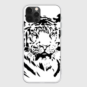Чехол для iPhone 12 Pro Max с принтом Тигр , Силикон |  | взгляд | тигр | трафарет | хищник