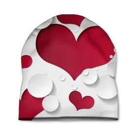 Шапка 3D с принтом Сердца , 100% полиэстер | универсальный размер, печать по всей поверхности изделия | любовь | орнамент | праздник | сердца