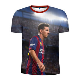 Мужская футболка 3D спортивная с принтом Messi , 100% полиэстер с улучшенными характеристиками | приталенный силуэт, круглая горловина, широкие плечи, сужается к линии бедра | Тематика изображения на принте: месси