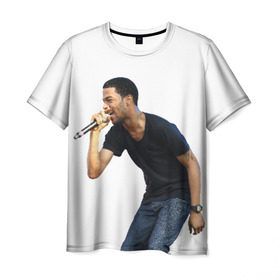 Мужская футболка 3D с принтом Kid Cudi , 100% полиэфир | прямой крой, круглый вырез горловины, длина до линии бедер | cudi | kid | rap | кид | куди | рэп