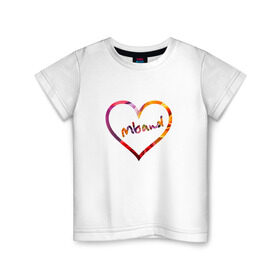 Детская футболка хлопок с принтом Mband , 100% хлопок | круглый вырез горловины, полуприлегающий силуэт, длина до линии бедер | мбанд