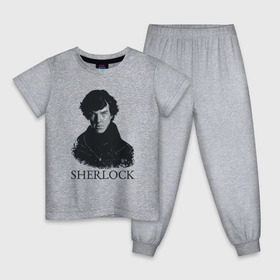 Детская пижама хлопок с принтом Шерлок Холмс (SHERLOCK) , 100% хлопок |  брюки и футболка прямого кроя, без карманов, на брюках мягкая резинка на поясе и по низу штанин
 | Тематика изображения на принте: sherlock | бенедикт камбербэтч | шерлок холмс
