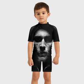 Детский купальный костюм 3D с принтом Sons Of Anarchy , Полиэстер 85%, Спандекс 15% | застежка на молнии на спине | sons of anarchy | анархии | сыны