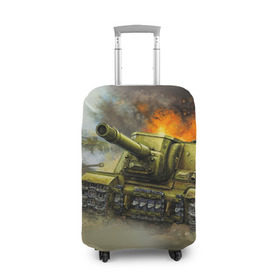 Чехол для чемодана 3D с принтом Военная техника , 86% полиэфир, 14% спандекс | двустороннее нанесение принта, прорези для ручек и колес | tank | tanks | военные | оружие | самолет | самолеты | танк | танки | техника