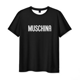 Мужская футболка 3D с принтом Muschina , 100% полиэфир | прямой крой, круглый вырез горловины, длина до линии бедер | moschino | москино | мужчина