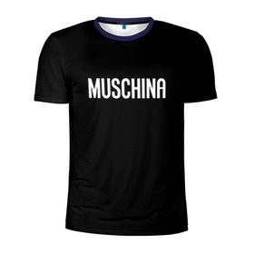 Мужская футболка 3D спортивная с принтом Muschina , 100% полиэстер с улучшенными характеристиками | приталенный силуэт, круглая горловина, широкие плечи, сужается к линии бедра | moschino | москино | мужчина