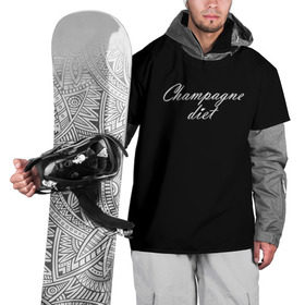 Накидка на куртку 3D с принтом Shampagne diet , 100% полиэстер |  | Тематика изображения на принте: шампейн