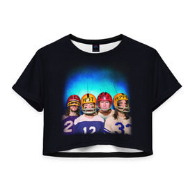 Женская футболка 3D укороченная с принтом Red Hot Chili Peppers , 100% полиэстер | круглая горловина, длина футболки до линии талии, рукава с отворотами | chili | heavy | hot | metal | peppers | red | rhcp | rock | trash | кидис | метал | рок | хеви | энтони