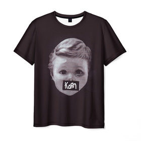 Мужская футболка 3D с принтом KoЯn , 100% полиэфир | прямой крой, круглый вырез горловины, длина до линии бедер | korn | metal | rock | группы | корн | метал | рок