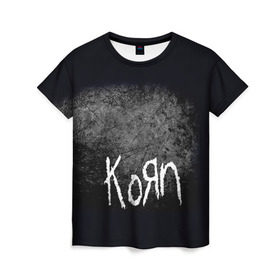 Женская футболка 3D с принтом KoЯn , 100% полиэфир ( синтетическое хлопкоподобное полотно) | прямой крой, круглый вырез горловины, длина до линии бедер | korn | metal | rock | группы | корн | метал | рок