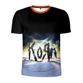 Мужская футболка 3D спортивная с принтом KoЯn , 100% полиэстер с улучшенными характеристиками | приталенный силуэт, круглая горловина, широкие плечи, сужается к линии бедра | Тематика изображения на принте: korn | metal | rock | группы | корн | метал | рок