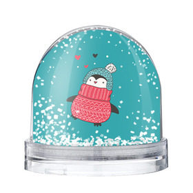 Снежный шар с принтом Пингвинчик , Пластик | Изображение внутри шара печатается на глянцевой фотобумаге с двух сторон | пингвин