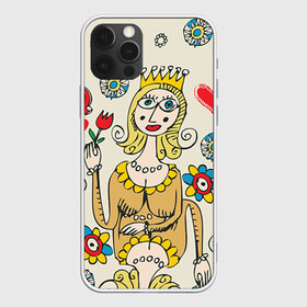 Чехол для iPhone 12 Pro Max с принтом Червовая дама , Силикон |  | 14 февраля | love | влюбленные | карты | королева | король | лав | любовь | пара | парные | подарок