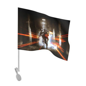 Флаг для автомобиля с принтом Battlefield , 100% полиэстер | Размер: 30*21 см | battlefield | bf3 | bf4 | dice | frostbite
