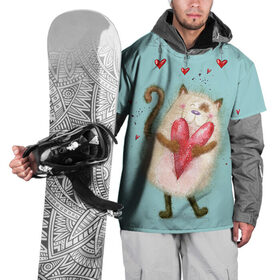 Накидка на куртку 3D с принтом Котик , 100% полиэстер |  | 14 февраля | bear | love | teddy | валентин | влюбленный | киска | кот | котик | любовь | милый | рисунок | сердечко | сердце