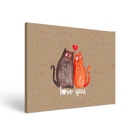 Холст прямоугольный с принтом Влюбленные котики , 100% ПВХ |  | 14 февраля | bear | love | teddy | валентин | влюбленный | киска | кот | котик | любовь | милый | рисунок | сердечко | сердце