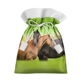 Подарочный 3D мешок с принтом Лошади 2 , 100% полиэстер | Размер: 29*39 см | horse | horseshoe | акварель | головалошади | грива | единорог | жеребец | животные | конь | лошадь | лошадьскрыльями | подкова | природа | рисуноккрасками