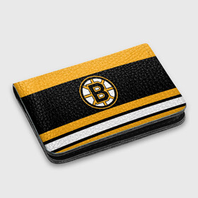 Картхолдер с принтом с принтом Boston Bruins , натуральная матовая кожа | размер 7,3 х 10 см; кардхолдер имеет 4 кармана для карт; | boston bruins | hockey | nhl | нхл | спорт | хоккей