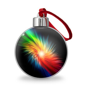 Ёлочный шар с принтом Звезда радуга , Пластик | Диаметр: 77 мм | Тематика изображения на принте: звезда радуга | небо | свет | спектр