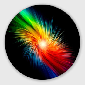 Коврик круглый с принтом Звезда радуга , резина и полиэстер | круглая форма, изображение наносится на всю лицевую часть | звезда радуга | небо | свет | спектр