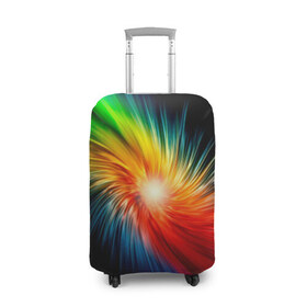 Чехол для чемодана 3D с принтом Звезда радуга , 86% полиэфир, 14% спандекс | двустороннее нанесение принта, прорези для ручек и колес | звезда радуга | небо | свет | спектр