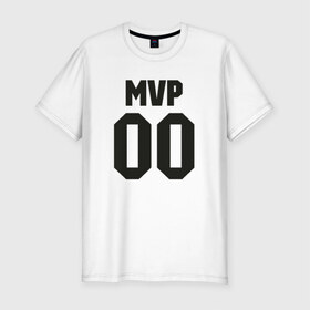 Мужская футболка премиум с принтом MVP , 92% хлопок, 8% лайкра | приталенный силуэт, круглый вырез ворота, длина до линии бедра, короткий рукав | sport | баскетбол | бейсбол | лучший | спорт | футбол