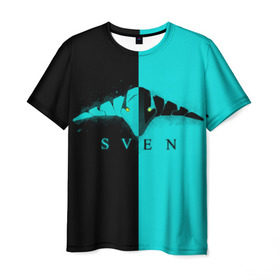 Мужская футболка 3D с принтом DOTA-2 SVEN , 100% полиэфир | прямой крой, круглый вырез горловины, длина до линии бедер | dota 2 sven | игра | монстр