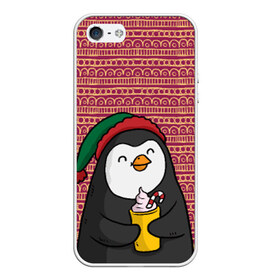 Чехол для iPhone 5/5S матовый с принтом Пингвиня , Силикон | Область печати: задняя сторона чехла, без боковых панелей | пингвин