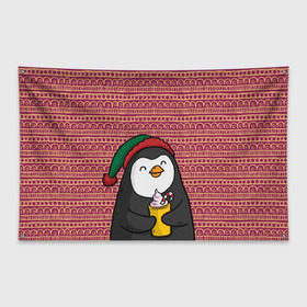 Флаг-баннер с принтом Пингвиня , 100% полиэстер | размер 67 х 109 см, плотность ткани — 95 г/м2; по краям флага есть четыре люверса для крепления | пингвин
