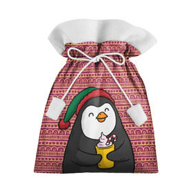 Подарочный 3D мешок с принтом Пингвиня , 100% полиэстер | Размер: 29*39 см | Тематика изображения на принте: пингвин