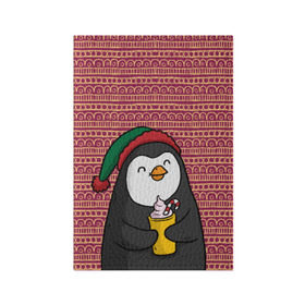 Обложка для паспорта матовая кожа с принтом Пингвиня , натуральная матовая кожа | размер 19,3 х 13,7 см; прозрачные пластиковые крепления | пингвин