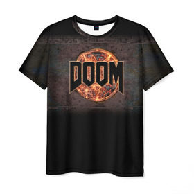 Мужская футболка 3D с принтом Doom , 100% полиэфир | прямой крой, круглый вырез горловины, длина до линии бедер | doom | game | гибель | дум | игра | игры | обреченность | шутер