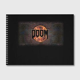 Альбом для рисования с принтом Doom , 100% бумага
 | матовая бумага, плотность 200 мг. | doom | game | гибель | дум | игра | игры | обреченность | шутер
