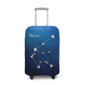 Чехол для чемодана 3D с принтом Водолей , 86% полиэфир, 14% спандекс | двустороннее нанесение принта, прорези для ручек и колес | водолей | звезда | звезды | знак зодиака | космос | созвездие